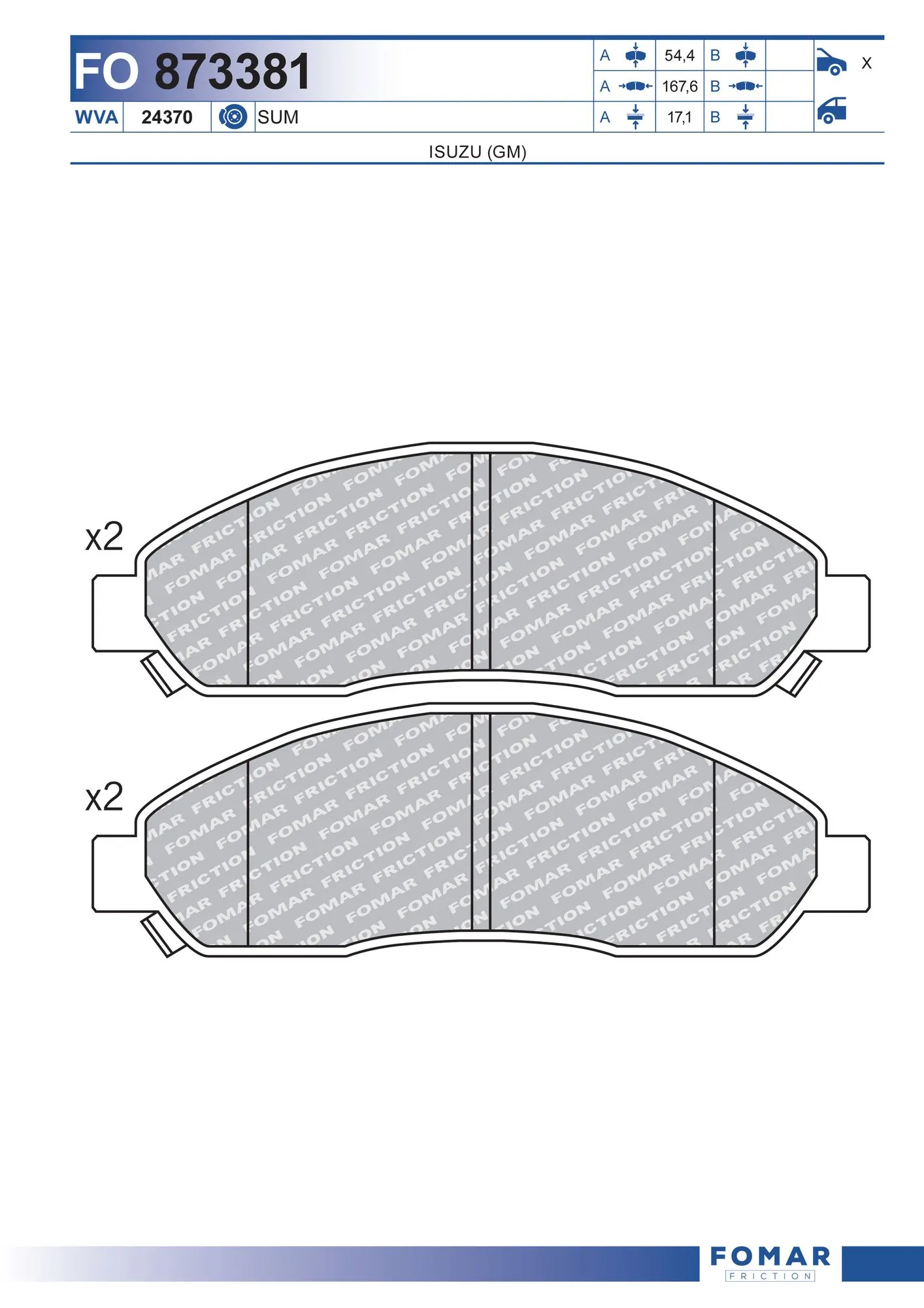 Brake Pad Set, disc brake